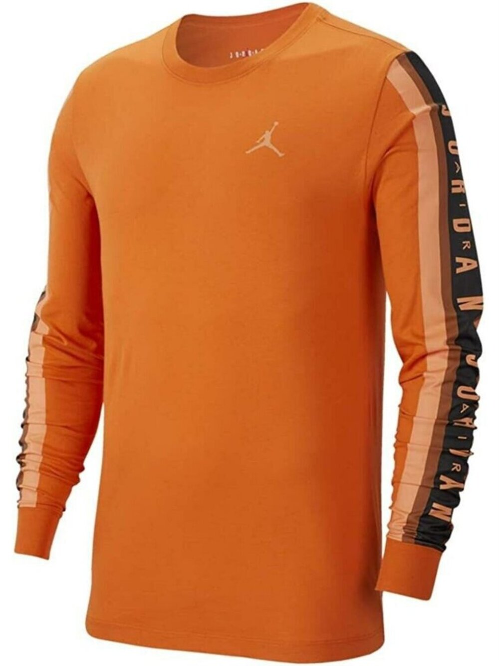 NEW NIKE JORDAN JUMPMAN 2XL ORANGE SHIRT WITH LOGO DOWN LONG SLEEVES BQ5571-840